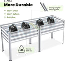 KING BIRD Raised Garden Bed with Legs Galvanized Large Elevated Planter Box for Backyard, Patio, Balcony, 600lb Capacity, Silver 70.9x22.8x31.5 in by GreenHaven Gardens
