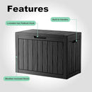 45 Gallon Resin Deck Box, Lockable Outdoor Storage Box for Patio Cushions Storage Furniture,Garden Tools, Pool Supplies, Weatherproof and UV Resistant（Black） by CozyNest Decor