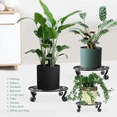 Yimobra Metal Plant Stand for Flower Pot 4 Pack Heavy Duty Potted Holder Indoor Outdoor Rustproof Iron Garden Container Round Supports Rack for Planter (4PC Black 10.24 x 2.36 IN) by GreenHaven Gardens