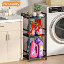 3-Tier Expandable Storage Shelves, 110LBS Heavy Duty Metal Shelving Unit, Adjustable Laundry Room Organization and Storage Shelf Rack,Ideal Narrow Bathroom Kitchen Laundry Room Organizer,Free-Standing by CozyNest Decor