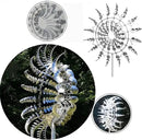 Unique and Magical Metal Windmill, 3D Wind Kinetic Sculpture, Wind Spinner Solar, Lawn Solar Wind Spinners for Yard and Garden, Wind Catchers Metal Outdoor Patio Decoration (1 PCS -Silver) by CozyNest Decor