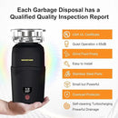 A400 Garbage Disposal 1/2 HP for Kitchen Sink, Small Fit Food Waste Disposer Fast Continuous Feed Stainless Steel Grinding, Quietness, Ease of Installation, Corded, Powerful Drainage Half Horsepower by CozyNest Decor