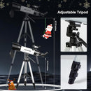 FREE SOLDIER Telescope 80mm Aperture 500mm Refractor Telescope for Adults High Powered - Professional Astronomical Refracting Telescope for Beginners with Phone Adapter White by TinyTreasures Baby Boutique