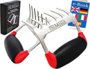 Meat Claws Stainless Steel - Premium Soft Rubber Handles for Ultimate Comfort and Grip! Wolverine Claws shreds Pulled Pork and BBQ Meat quickly and easily! by GreenHaven Gardens
