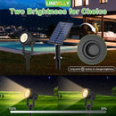 Solar Spotlights Outdoor 2Pack Warm White Auto Dusk to Dawn Landscape Lights, IP65 Waterproof Solar Lights for Garden Yard Path 2-in-1 Ground or Wall Mount by GreenHaven Gardens