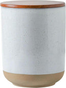 Hasense Ceramic Canister with Airtight Lid for Kitchen Counter, 80 Ounce Large Ceramic Food Storage Jar with Seal Ring for Serving Flour, Grain, Cereal, Pasta, Coffee, Sugar and Tea, Greyish White by CozyNest Decor
