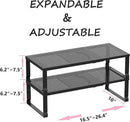 Metal Stackable Expandable Storage Shelf - Multi-Functional Home Storage Shelf, Suitable for Kitchen, Cabinet，Bathroom, Office, Garage, etc.（2PACKS/Black/Large by CozyNest Decor