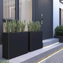 Black Steel Metallic Heavy Planter for Outdoor Plants 30"x12"x24" Outdoor Metal Planter Spliced Flower Pot with Partitions for Outside,Indoor,Garden (Black, 30 * 12 * 24) by GreenHaven Gardens