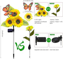Solar Sunflower Lights Outdoor Garden Lights, 2 Pack Solar Flower Lights with Butterfly Waterproof Garden Decor, Gifts for Mom Grandma, Sunflower Stake Led Lights for Yard Patio Lawn Pathway Outside by GreenHaven Gardens
