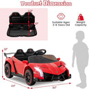 Costzon Ride on Car, Lamborghini Licensed 12V Battery Powered 4WD Sports Car with Remote Control, 3 Speeds, Hydraulic Doors, LED Lights, Towing Wheel, Horn, Music, Electric Vehicle for Kids Aged 3-8 by TinyTreasures Baby Boutique