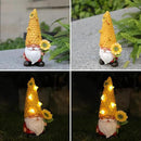 Solar Gnome Garden Decor Outdoor Statue - Gnome Sunflower LED Waterproof Sculptures Lights, Gnome Pond/Yard Statues Outside Decoration, Home, Lawn, Patio, Resin Animal Ornament, Women/Gardening Gift by CozyNest Decor