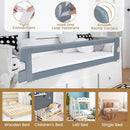 BABY JOY Double Sided Bed Rail Guard, 2 Pack, Extra Long, Swing Down for Convertible Crib, Folding Baby Safety Bedrail for Kids Twin Full Size Queen King Mattress, Rails for Toddlers (Light Gray, 71") by TinyTreasures Baby Boutique