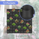 72 Pockets Hanging Planter Bags, Hanging Vertical Wall Mounted Plant Planting Grow Bags, Herb Garden Planter Outdoor Indoor Growing Bag, Gardening Vertical Greening Flower Container(1m×1m, Black) by CozyNest Decor