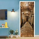 3D Door Stickers Murals Peel and Stick - Wine Cellar - Door Decals Wallpaper Self-Adhesive Removable PVC Waterproof Poster for Bedroom Living Room Decoration 30.3 x 78.7 inch