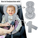 Infant Car Seat Insert Head and Body Support, GFU Reversible Newborn Insert for Carseat with Strap Pads, Soft Stroller Cushion Pillow Insert for Boys and Girls, Fits for Stroller, Swing, Grey by TinyTreasures Baby Boutique
