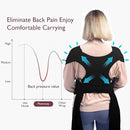 Momcozy Baby Wrap Carrier, Easy to Wear Infant Carrier Slings, Lightweight Hands Free Baby Sling, Adjustable Baby Carriers for Newborn to Toddler 8-35 lbs, Black by TinyTreasures Baby Boutique