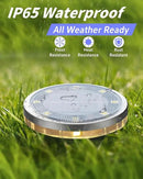 Solar Ground Lights Outdoor 18 Pack Waterproof, Upgraded Solar Garden Lights with 4 Side Light, Stainless Steel Solar Powered Disc Landscape Light for Walkway Lawn Yard Patio Deck-Warm White by CozyNest Decor