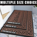 Yimobra Welcome Mat, Heavy Duty Sturdy Door Mats for Home Entrance Outdoor Indoor, Front Doormat for Outside Patio Floor Entry Porch Garage Office, Waterproof, Low Profile, 47 x 24, Maroon by CozyNest Decor
