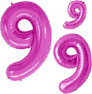 GOER Hot Pink Foil Balloons Number 9,Huge Number Balloons for 9th Birthday Party Supplies Anniversary Decorations(3 pcs,42 inch,32 inc,16inch) by TinyTreasures Baby Boutique