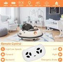 12V Electric Ride on Bumper Car for Toddlers, Kids Bumper Car with Remote Control, 360 Degree Spin, LED Lights, Dual Joysticks, Safety Belt for 18+ Months Kids, White by TinyTreasures Baby Boutique