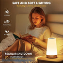 LED Night Light Bedside Lamp Touch and Remote Control Dimmable Tabletop 13 RGB Colors Changing 5 Brightness Adjustable Rechargeable Portable Lamp for Baby Kids Nursery Bedroom Bathroom Outdoor Camping by TinyTreasures Baby Boutique