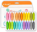 YPLUS Peanut Crayons for Kids, 24 Pastel Colors Washable Toddler Crayons, Non-Toxic Baby Crayons for ages 2-4, 1-3, 4-8, Coloring Art Supplies by TinyTreasures Baby Boutique