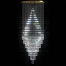 Flashing God D59''X H120'' Large Chandelier for High Ceiling, Modern Crystal Chandeliers Lighting Fixture Raindrop Chandelier for Entryway Staircase Foyer Living Room by CozyNest Decor