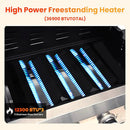 3-Burner Propane Gas BBQ Grill with Porcelain-Enameled Cast Iron Grates, Baking Sheet, 2 Foldable Side Table, 36,900 BTU Stainless Steel Grill for Outdoor Camping Barbecue Grilling Backyard Cooking by GreenHaven Gardens