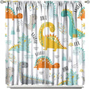 Dinosaur Curtains for Kids Boys Girls Home Decor Childish Cute Dino Animals Print Pattern Rod Pocket Blackout Window Drapes for Nursery Baby Bedroom Playroom W26xL84in 2 Panels by TinyTreasures Baby Boutique
