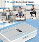 POWET Vibration Plate Exercise Machine for Weight Loss, Woukout & Lymphatic Drainage – Whole Body Vibrating with 99 Speed Levels & 5 Pre-Set Modes – Supports Up to 400lbs, Ideal for Home Use by CozyNest Decor