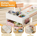 Kids Art Table and Chair - Toddler Craft Table and Chairs Set with 2 Chair & Bins, Large Storage Kids Activity Desk with Paper Roll for Playrooms & Classroom, 40" L x 20" W, Natural by CozyNest Decor