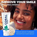 Coral White - Coral White Mint Toothpaste Natural Fluoride SLS Free Coral Calcium Remineralizing Toothpaste 4 Ounce (3 Pack) by CozyNest Decor