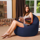 Posh Creations Bean Bag Chair for Kids, Teens, and Adults Includes Removable and Machine Washable Cover, Solid Navy Blue, 48in - X-Large by TinyTreasures Baby Boutique