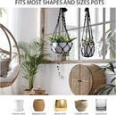 Artilady Black Plant Hanger Macrame Hanging Planter for Indoor Boho Plants Holder with Hooks Hanging Plant Basket Outdoor Window Wall Plants Home Decor by GreenHaven Gardens
