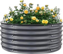 Round Raised Garden Beds, 42''x42''x17''Outdoor Galvanized Garden Planter Box for Vegetable Fruits Flower Herb (Deep Grey) by GreenHaven Gardens