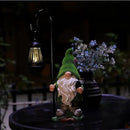Flocked Garden Gnome Statue, Large Outdoor Gnome with Solar Lights, Funny Garden Figurines for Outdoor Home Yard Decor (15.8 Inch Tall) by GreenHaven Gardens