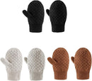 Baby Knit Mittens Toddler Boys Girls Gloves Winter Infant Newborn No Scratch Mitten 0-3 Years by TinyTreasures Baby Boutique