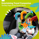 hahaland Car Seat Toys for Babies 0-6 Months Boy - Baby Toys 0-6 Months - Rattle, Mirror, Crinkle, Squeaky, Developmental Carseat Stroller Travel Birthday Gift for Infants by TinyTreasures Baby Boutique