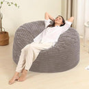 4FT Memory Foam Bean Bag Chair for Adults/Teens, Bean Bag Sofa with Fluffy Removable Cover, for Living Room Bedroom, Grey by CozyNest Decor