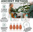 Plant Self Watering Globes - Terracotta Watering Spikes - Slow Release Olla Watering Pots - Drip Irrigiation Olla System by GreenHaven Gardens