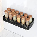 Magnetic Spice Rack for Refrigerator, Kitchen Organizer and Storage Shelf, Black Gold(4 Pack) by CozyNest Decor