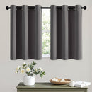 MIULEE Short Curtains for Windows - Grey Blackout Half Window Curtains Thermal Insulated Privacy Drapes for Kitchen Bedroom Bathroom Grommet Top Small Basement Tiers W40 x L36 Inch 2 Panels by TinyTreasures Baby Boutique