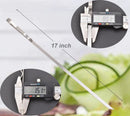 17 Inch Long Stainless Steel Skewers for Kabobs,HONSHEN Flat Shish Kabob Barbecue Skewers with Storage Bag - Metal BBQ Skewers for Grilling Meat, Chicken, Shrimp, Vegetables - 10 Pack by GreenHaven Gardens