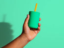 Avanchy Silicone Training Sippy Cup with Straw Lid – Tiny Cup for Babies 6+ Months to Toddlers 1 Year Old – 5 oz Infant Water Cup for Baby Led Weaning, Orange by TinyTreasures Baby Boutique