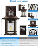 VIANIS Brown Motion Sensor Outdoor Light Fixture, Dusk to Dawn Exterior Lights for House, Waterproof, Anti-Rust Outdoor Sconce Lights for House, Doorway, Garage, Oil Rubbed Bronze by GreenHaven Gardens