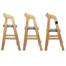 PandaEar Wooden High Chair for Toddlers, Adjustable Child Highchair Feeding Chair with Removable Cushion & Steps for Kids Dining, Eating, Studyin (Natural) by TinyTreasures Baby Boutique