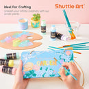 Shuttle Art 40 Pack Pastel Acrylic Paint Set, 30 Colors, 60ml/2oz Bottles, High Viscosity, Water-proof With 10 Paint Brushes for Painting &Crafting on Canvas, Rock, Ceramic, Fabric, Clay by TinyTreasures Baby Boutique