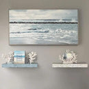 Sorbus Floating Shelves - 2 Pack 16 Inch Rustic & Blue Wall Shelves for Bedroom, Kitchen, Living Room, Bathroom Shelves, Home Decor, Office - Floating Shelf for Trophy, Books, Frames, Toilet Paper by CozyNest Decor