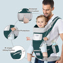 Baby Carrier Ergonomic Infant Carrier with Hip Seat Kangaroo Bag Soft Baby Carrier Newborn to Toddler 7-45lbs Front and Back Baby Holder Carrier for Men/Women Dad Mom by TinyTreasures Baby Boutique