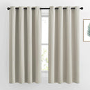NICETOWN Natural Blackout Curtains 63 inch Long - Grommet Window Treatment Thermal Insulated Solid Room Darkening Sound Dampening Drapes for Living Room, 2 Panels, W52 x L63 by TinyTreasures Baby Boutique